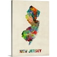 thumbnail image 1 of Great BIG Canvas | "New Jersey Watercolor Map" Canvas Wall Art - 18x24, 1 of 2