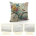 thumbnail image 4 of Creowell Spring Floral Throw Pillow Covers Garden Flowers Poppy Butterfly Bike Rustic Farmhouse Decorative Pillow Cases Plants Home Sweet Home Love Lives Here Cushion Cover，Multi-Size, 4 of 5