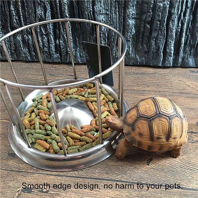 Cuenco Alimentador de Reptiles de Acero Inoxidable Duradero para Tortugas Lagartos Camaleones Platos de Comida y Agua Fácil de Limpiar ANGGREK Otros