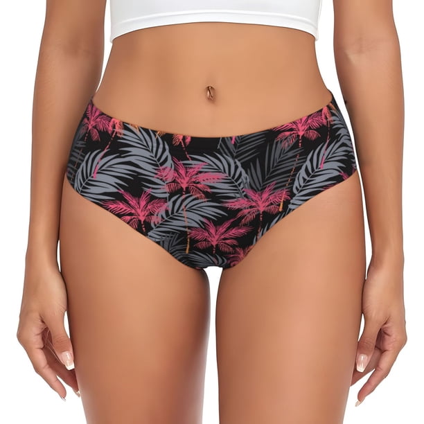Fotbe Colorful Hawaii Palms Calzones Estampados para Mujer – Ropa Interior de Algodón, Cómoda, Suave y Elástica-XX-Large