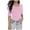 Pink, variant on Fgnfyis Womens Short Sleeve Tops Women's Half Sleeved T Shirt Solid Color Basic Shaping Fit Top T Shirts for Women Pink M