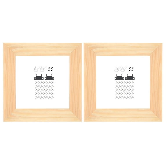 2 Pack DIY Canvas Stretcher Bars, 6 x 6 Inch Canvas Frame Wooden Frames Kit Sturdy Stretcher Frames