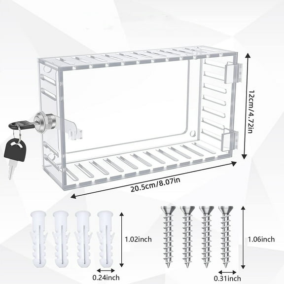 YingYouFu Universal Thermostat Lock Box with Key - Large Thermostat Cover for Wall-Mounted Thermostats, Fits Thermostats 7H X 4.5W Inches Or Smaller, Secure and Protective