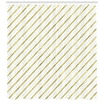 thumbnail image 3 of Ambesonne Striped Shower Curtain, Geometric and Modern, 69"Wx84"L, White and Yellow, 3 of 3