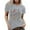 Light Gray, variant on Womens Holiday Top Short Sleeve Crew Neck Graphic Print Comfort Style Beach Vacation Clothes for Women,Light Gray,2XL