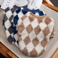 thumbnail image 2 of Yidarton Small dogs pet autumn and winter dog cat plaid clothes Teddy Bichon Boomerang cat fleece coat Gray, 2 of 7
