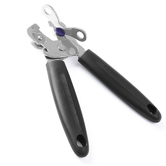 WHAMVOX Multifunctional Can Opener Tool with Stainless Steel Handle for Bottle Open Use Black Compact Size