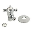thumbnail image 3 of Kingston Brass CD43300BXK 1/2" FIP x 3/8" O.D. Anti-Seize Deluxe Quarter-Turn Ceramic Hardisc Cartridge Angle Stop with Flange, Matte Black, 3 of 6