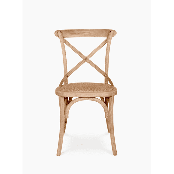 Silla de comedor Madera Crossback Tradition Rattan Olmo Natural
