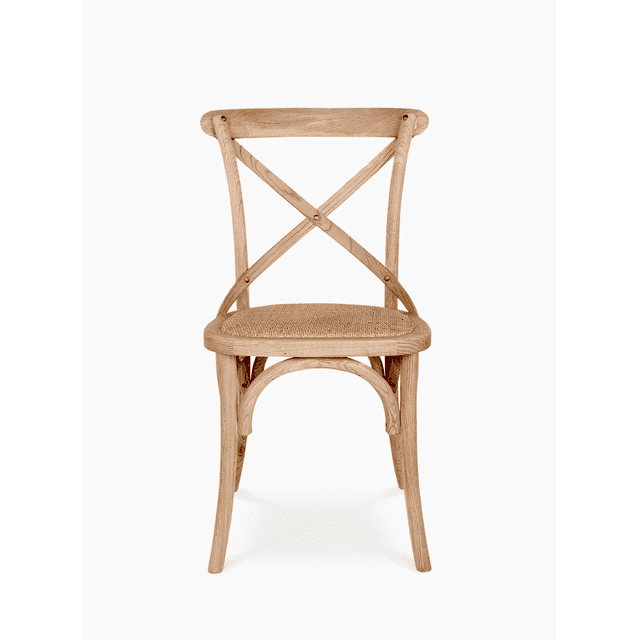 Silla de comedor Madera Crossback Tradition Rattan Olmo Natural