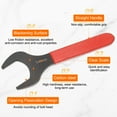 thumbnail image 3 of Uxcell Single Open End Wrench 54mm Metric U-Shaped Spanner with Red Shank, 3 of 7