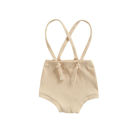 Qmyliery Baby Girls Boys Fashion Suspender Shorts, Summer Solid Color Short Trousers