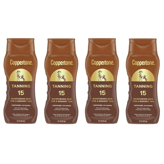 Coppertone Tanning Lotion SPF 15 8 oz (Pack of 4)