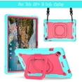 thumbnail image 2 of elitegadget Case for Samsung Galaxy Tab A9+ Plus 11 Inch (SM-X210/X215/X216) 2023 Released - Heavy Duty Impact Resistant Case Cover with Rotating Ring Stand + 1 Stylus (Teal/Pink), 2 of 5