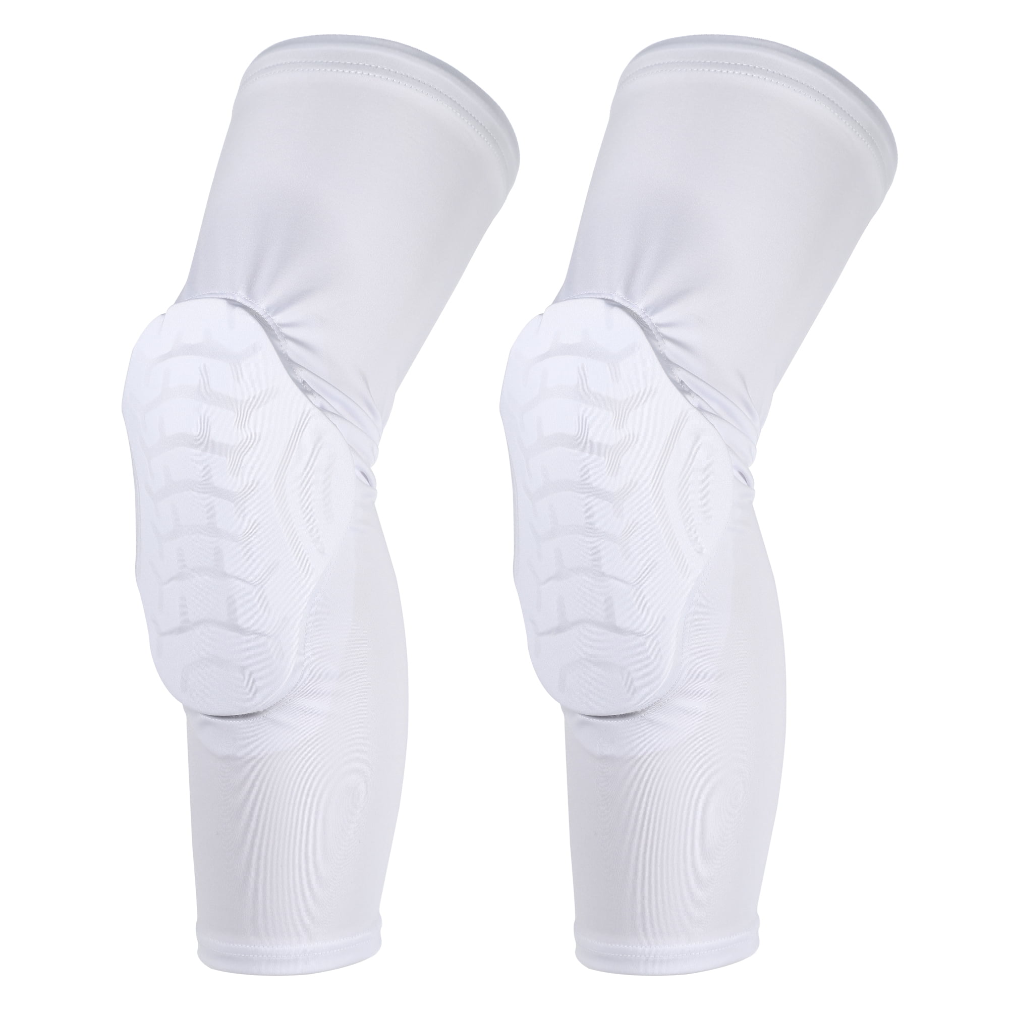 Unique Bargains 1 Pair Knee Brace Protection Sponge Knee Pads Breathable Knee Support for Men and Women White Size L