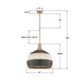 thumbnail image 3 of ZAN-9005-SG-MK Crystorama Lighting Zanzibar - 5 Light Pendant-20.25 Inch Tall and 21 Inch Wide, 3 of 7