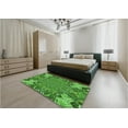 thumbnail image 5 of Ahgly Company Machine Washable Indoor Square Transitional Green Area Rugs, 3' Square, 5 of 7