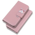 thumbnail image 5 of Feishell Case for iPhone 16 Pro Max, Cute Cartoon Animal Patterned Magnetic Buckle Folio Credit Card Slots Shockproof PU Leather Flip Kickstand Anti-Scratch Wallet Phone Case,Rosegold, 5 of 10