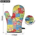 thumbnail image 5 of Pioneer Flower Floral Print Pattern Oven Mitt 2-Pack Set, Heat Resistant Kitchen Gloves, 7.7" X 12", 5 of 5