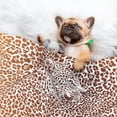 thumbnail image 3 of Yiaed Leopard Brown Print Dog Blankets-Cat Blanket Washable for Couch Protection,Puppy Blanket, Soft Plush Reversible Throw Furniture Protector-Small, 3 of 8