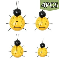 Bee Decor Metal Wall Art Decor 3D Iron Bee Art Sculpture Hanging Wall Decorations for Outdoor Home Garden Set of 4