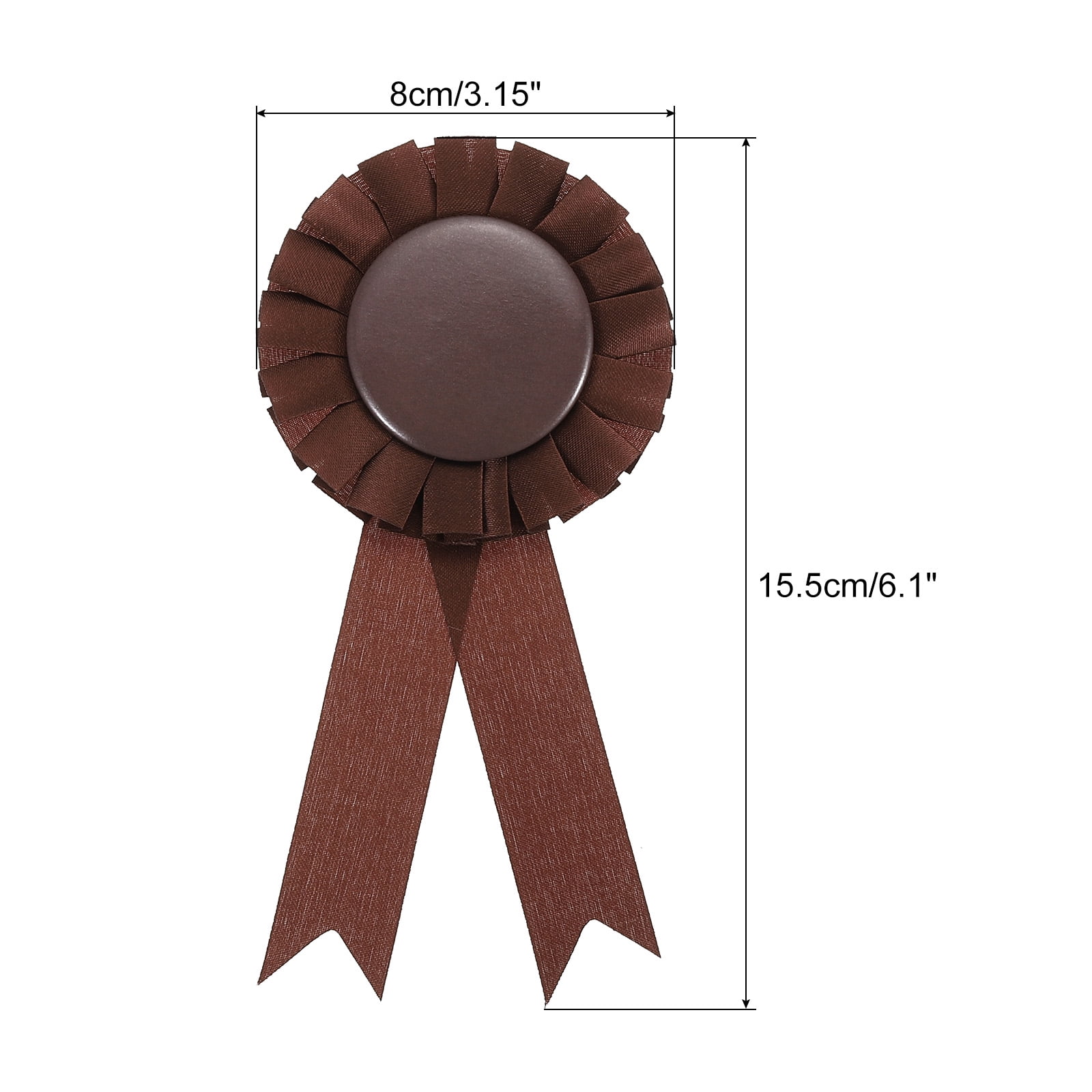 Uxcell Blank Award Ribbon, Ribbon Honorable Prize Recognition Ribbon, Brown 12Pcs