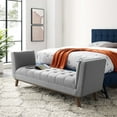 thumbnail image 7 of Modway Haven Tufted Button Upholstered Fabric Accent Bench in Light Gray, 7 of 7
