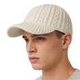 thumbnail image 5 of CYSFASHION Baseball Cap for Men Cotton Sun Visor Knitted Fleece Fitness Fall Fashion Must Have Women's Hats & Caps Beige, 5 of 8