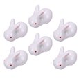 thumbnail image 2 of 6 piezas de adornos de escritorio con forma de conejo, soportes para cubiertos y palillos (blancos), 2 of 6