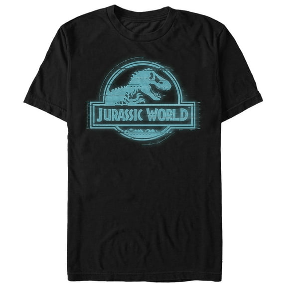 Men's Jurassic World: Fallen Kingdom Glitch Logo Graphic Tee Black 3X Large