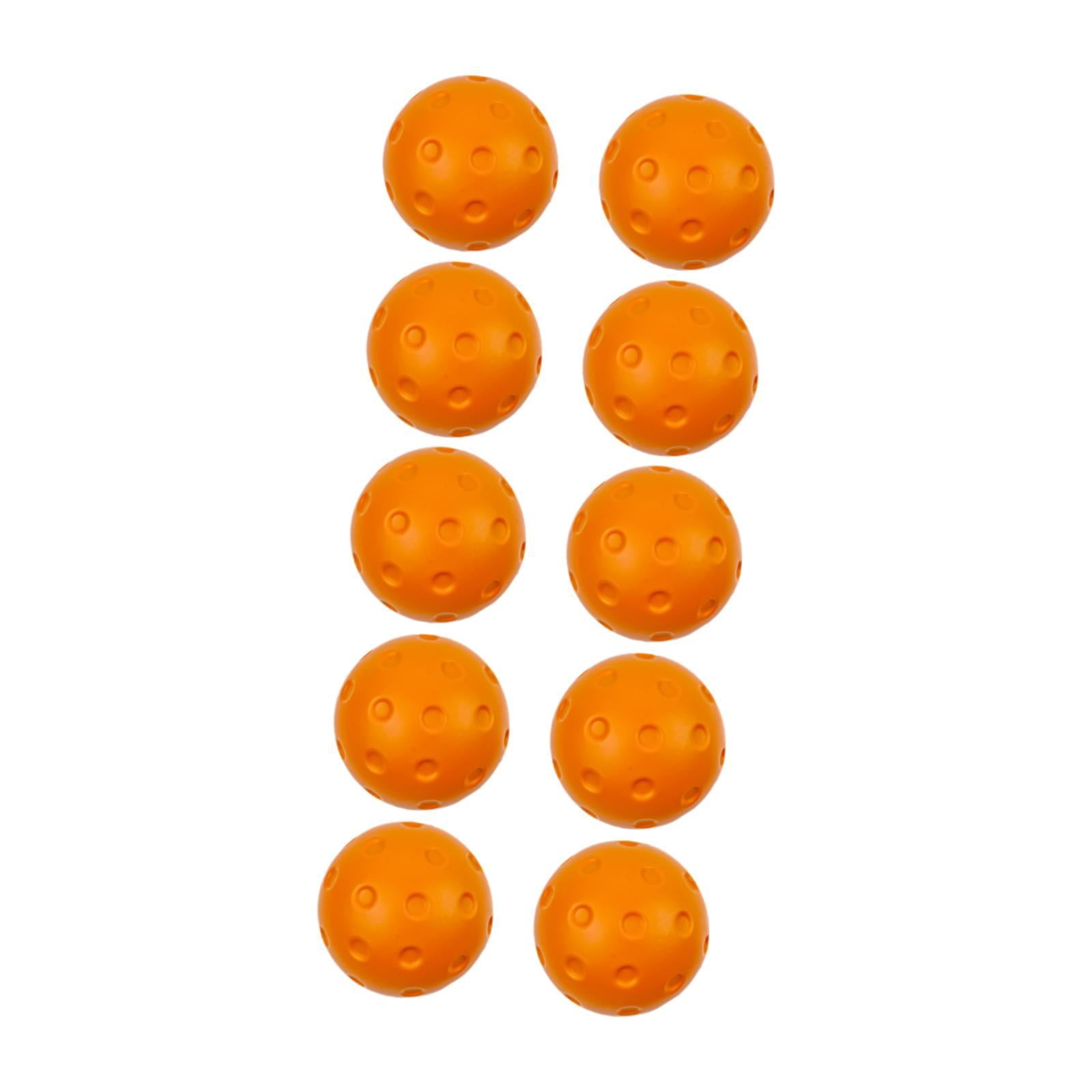 Baoblaze 10 Pieces Pickleball Ball Indoor Practice Ball 74mm Flexible Silent s orange
