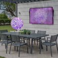 thumbnail image 6 of Outdoor TV Cover 68x42x4.5in, Bohemia Floral Watercolor Purple Weatherproof TV Screen Protector with Zipper, Vintage Ethnic Flower Outside Television Cover Fits Up to 70-75", 6 of 9