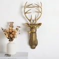 thumbnail image 2 of Animal Heads Wall Decor, Faux Deer Head Mount, Animal Sculptures Wall Decor, Resin Animal Head Wall Hanging Decoration for Living Room Bedroom Kitchen  Gift, 2 of 8