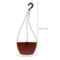 thumbnail image 2 of HONMEET 2Pcs Brown Self Watering Plastic Hanging Planters for Home and Garden, 2 of 8