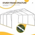 thumbnail image 3 of PEAKTOP OUTDOOR 20'X20' Party Tent Heavy Duty Wedding Tent Outdoor Event Canopy with Carry Bags White, 3 of 8