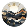 thumbnail image 4 of Designart "Daring Mountain Horizons II" Abstract Landscape Oversized Wall Clock, 4 of 5