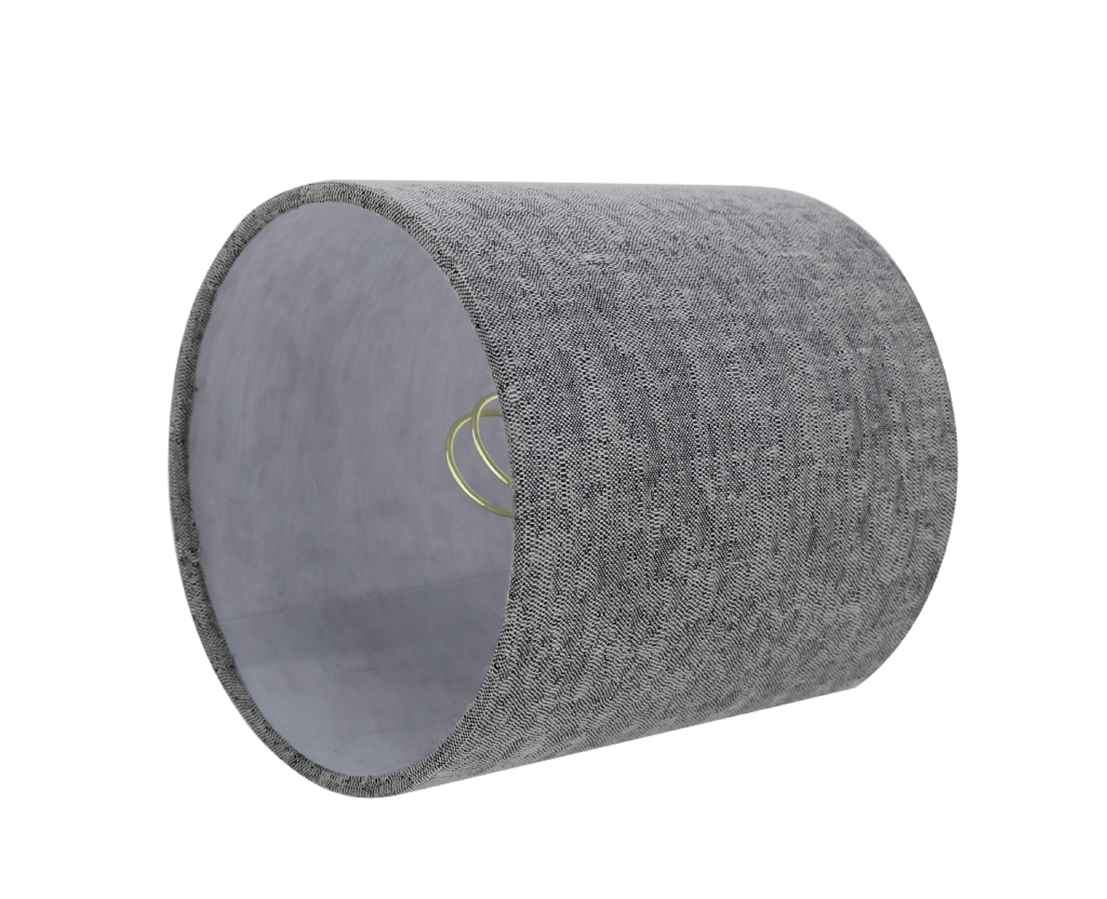 Aspen Creative 31191 Transitional Drum (Cylinder) Shaped Clip-on Construction Lamp Shade in Grey, 5" Wide (5" x 5" x 5")