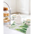 thumbnail image 4 of Spring Leaves Kitchen Dish Towels for Drying Dishes Set of 4, Pastoral Garden Botanical Gray Wooden Waffle Weave Microfiber Hand Tea Bathroom Towels Quick Dry & Absorbent Towel 12x12, 4 of 7