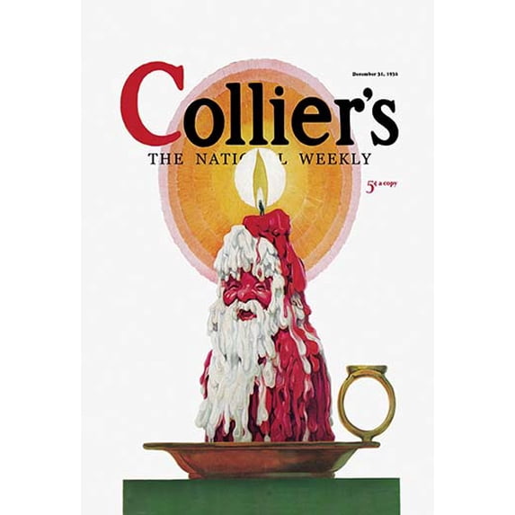 Melting Santa Candle Fine art canvas print (20" x 30")