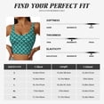 thumbnail image 5 of Bixox Women's Aquamarine Glitter Pattern Fitness Navel Tank Top U-Back Yoga Tank Top Sweatshirt Sports Bra, 5 of 7