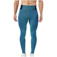 thumbnail image 2 of Pantalones de yoga largos para hombre, de poliéster, elásticos, de doble capa, transpirables, deportivos, con bolsillo y cordón ajustable., 2 of 6