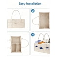 thumbnail image 6 of Baby Diaper Caddy Organizer – Felt Storage Bin with Handles, 8 Exterior Pockets, 15 x 9 x 7 in, Khaki, Nursery & Travel Organizer, 6 of 13