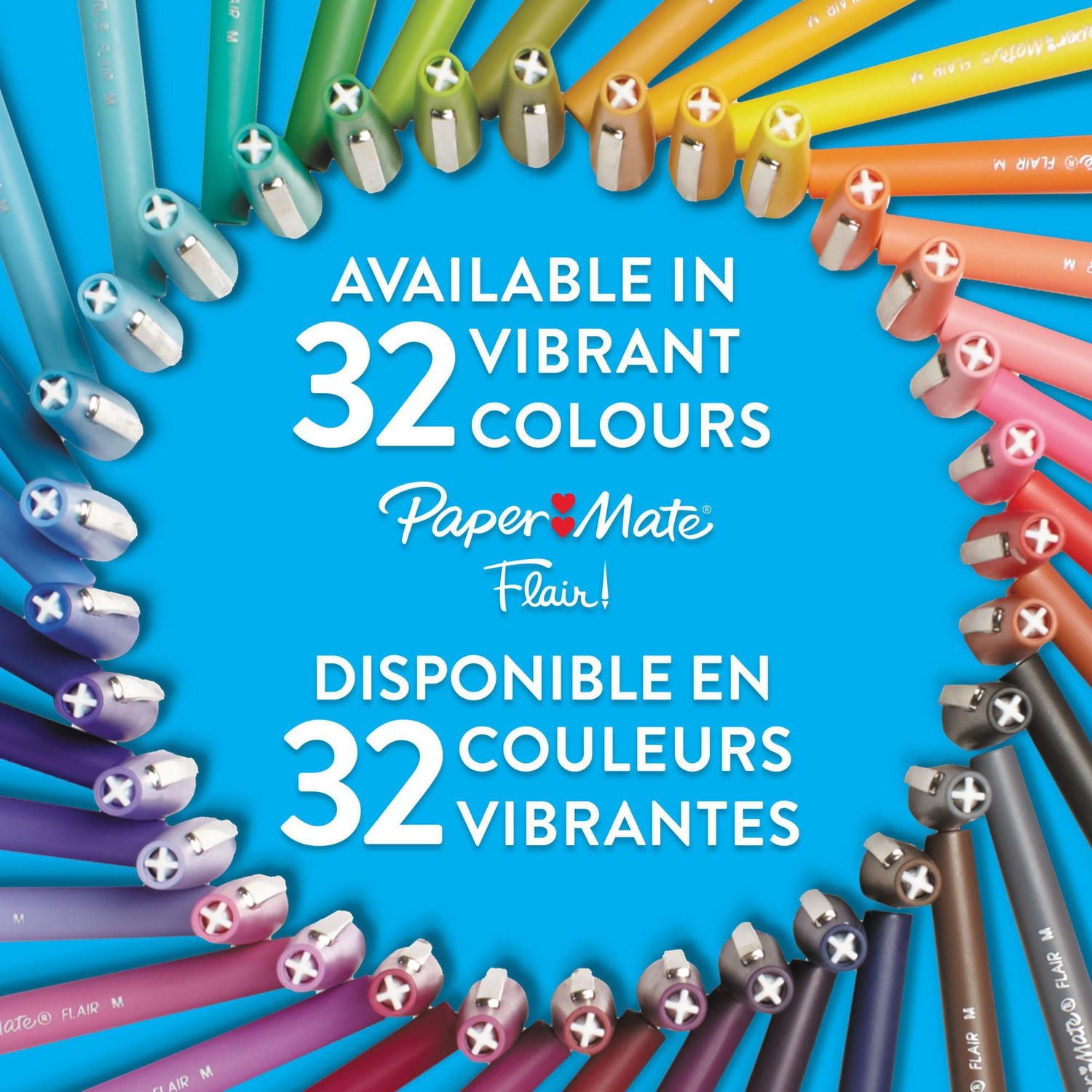 Paper Mate Flair Felt Tip Pens, Medium Point (0.7 mm), Assorted Colours