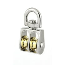 13mm Diameter Stainless Steel Double Sheave Swivel Eye Rope Pulley