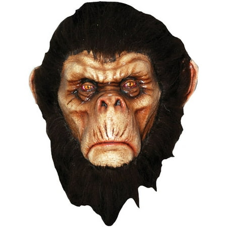 Bad Brown Chimp Halloween Latex Mask