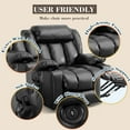 thumbnail image 3 of TEKAMON Large Power Lift Recliner Chair for Elderly with Heat and Massage Leather Electric Recliners Chair For Living Room with Cup Holders, Remote Control (Black), 3 of 9