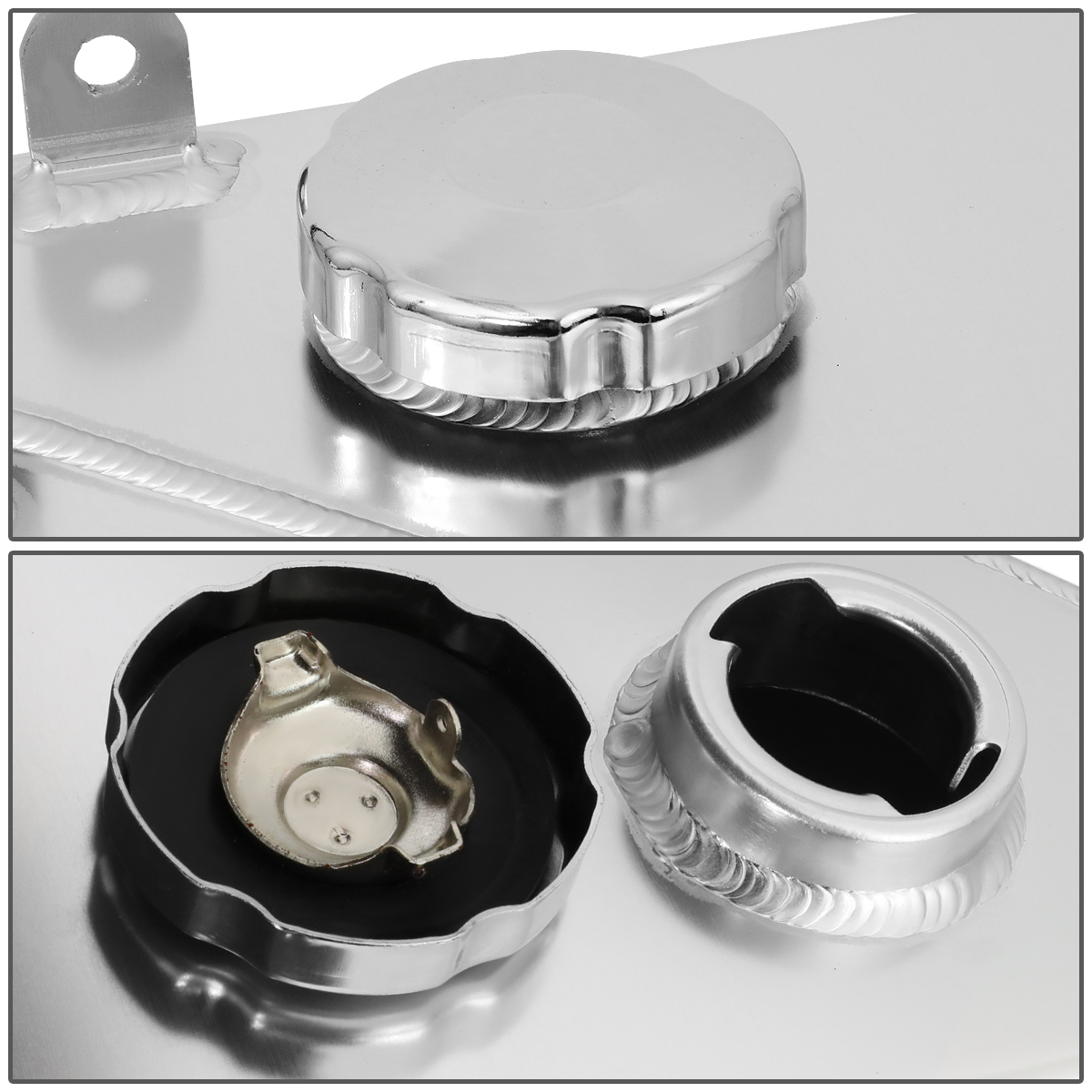 DNA Motoring TANK-COL-001 For 1984 to 1996 Chevy Corvette Aluminum Coolant Expansion Recovery Overflow Tank Bottle 85 86 87 88 89 90 91 92 93 94 95