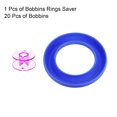 thumbnail image 3 of Silicona Bobina Anillo Soporte y 20 Plástico Bobinas Juego para Diario Costura Suministros, Azul Púrpura, 3 of 6