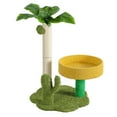 thumbnail image 5 of Sennaux 25.5inch Cat Tree with Green Leaves Cat Scratching Post Cat House, 5 of 7