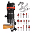 thumbnail image 1 of Router Madera Recortadora Rebajadora 800w +15 Brocas Carburo Negro/Rojo BLOOSOM, 1 of 4